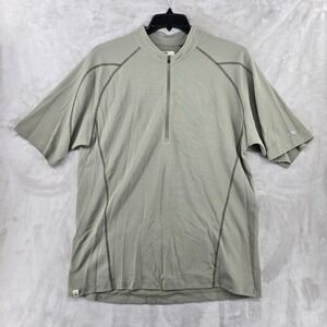 Outdoor Research Half Zip Short Sleeve Hiking Shirt Mens Large Tan